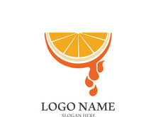 Orange logo design vector icon illustration design