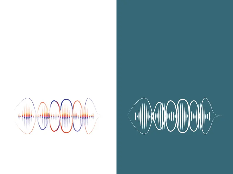 Sound waves logo background modern music vector image