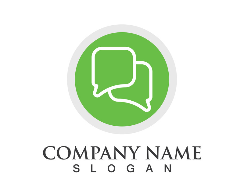Speech bubble icon logo template vector illustration