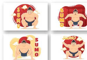 10 Sumo Wrestler Illustration