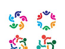 People group and community logo icon illustration design vector