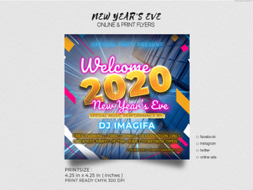 New Year's Eve Flyer template preview picture