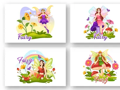 16 Beautiful Flying Fairy Illustration