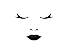 hair woman and face logo and symbols