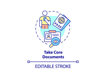 Take core documents concept icon preview picture