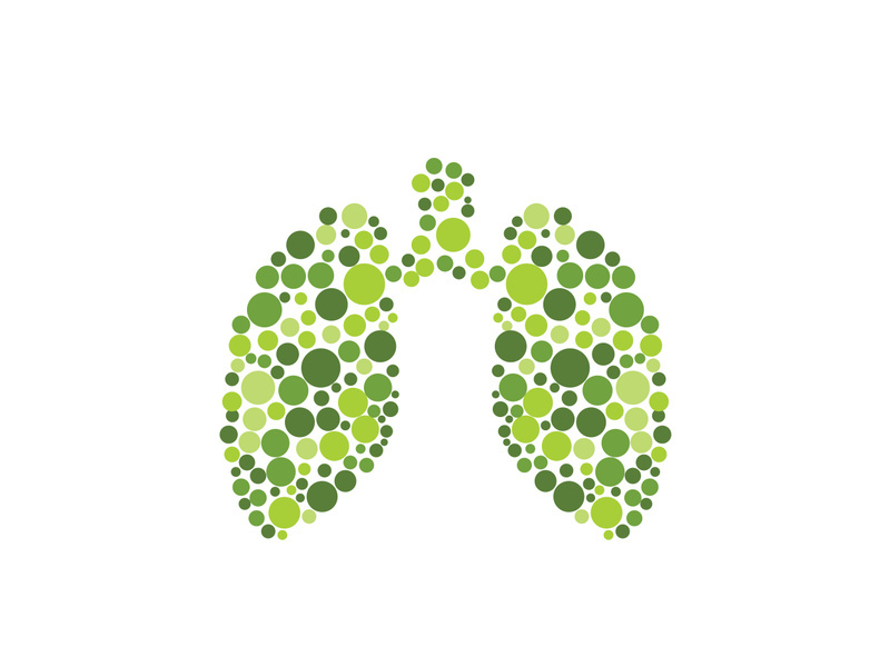 Lung icon logo for medical design