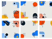 Square Background Social Media vibrant