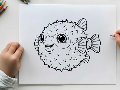 Cute smiling sea creature mascot vector illustration