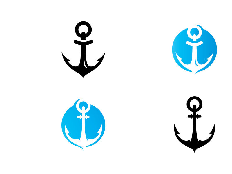 Anchor vector graphic design for logo and illustration template