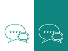 Speech bubble icon logo template vector illustration