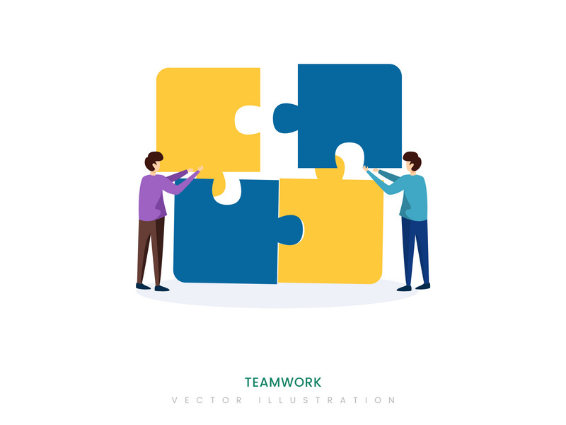 Teamwork flat design concept