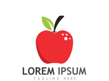 Colorful apple fruit logo design.
