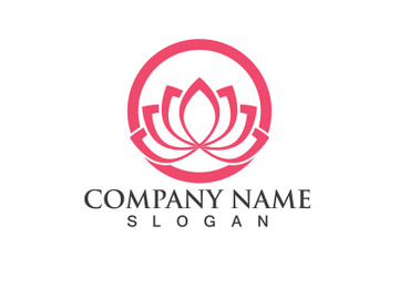 People yoga health in lotus flower logo preview picture