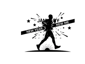 Silhouette of a person running on new year's day a new me preview picture