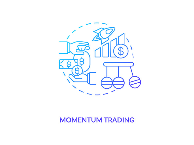 Momentum trading concept icon