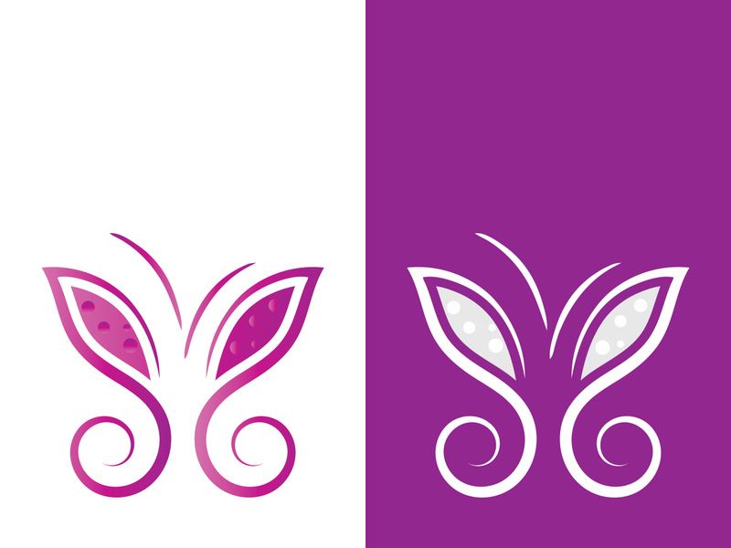 Butterfly logo icon vector design illustration