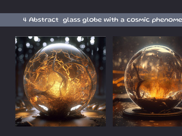 Abstract globe with a cosmic phenomenon preview picture