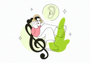 6 Listen Vector Illustration