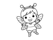 Cute baby fairy flying vector illustration flat design