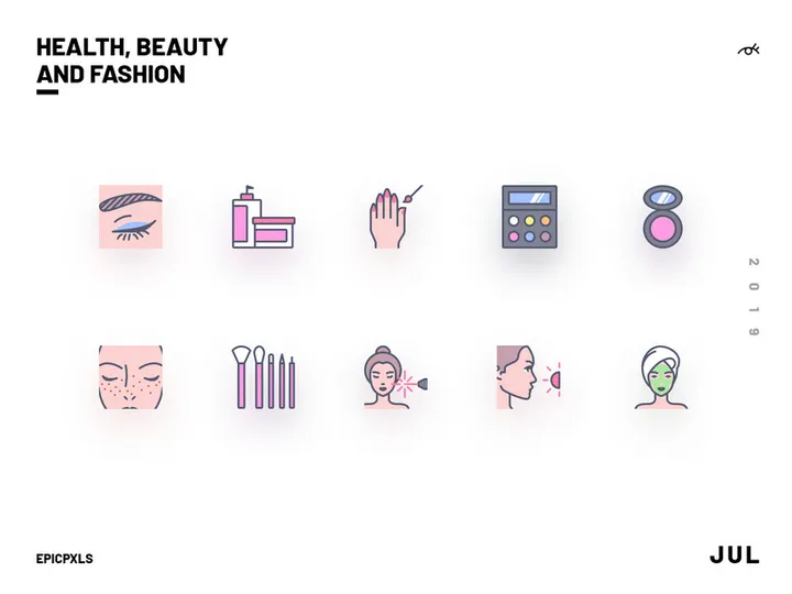 Health Beauty and Fashion Icons