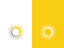 Creative sun concept logo illustration design template