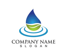 Water drop logo icon illustration template design