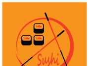 Sushi logo template vector icon for Japanese food illustration design