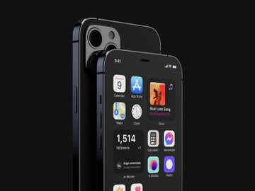 Free iPhone 12 Pro Mockup PSD preview picture