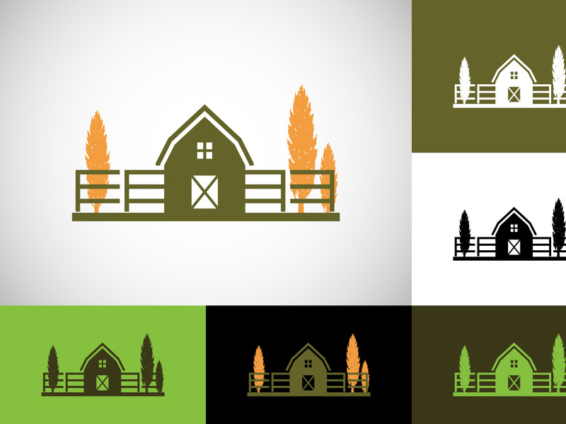 Farm House concept logo Template, Agriculture icon sign symbol