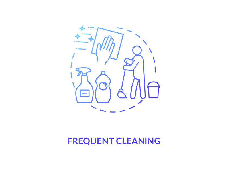 Frequent cleaning concept icon