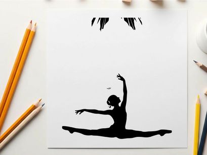 Silhouette of a dancer in a dramatic pose