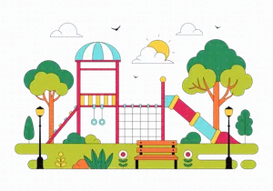 10 Playground Vector Illustration
