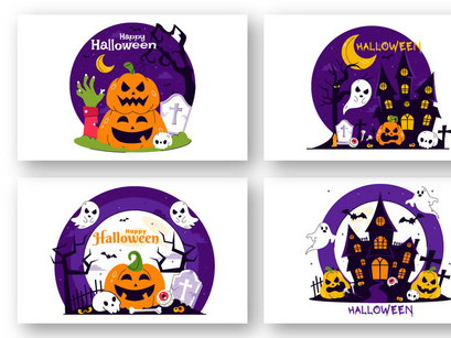 11 Happy Halloween Night Festival Illustration