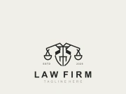 Law firm Logo lawyer office Simple Design inspiration symbol template