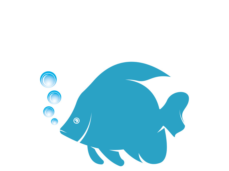 Fish logo icon template creative vector symbol