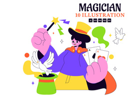 10 Magician Illustration preview picture