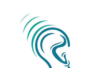 Hearing logo template and symbol vector icon design preview picture