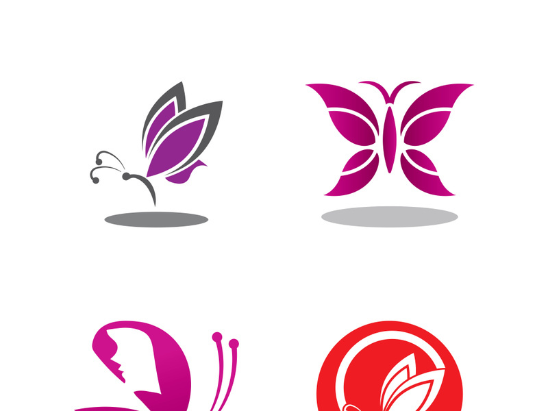 Butterfly logo icon vector design illustration