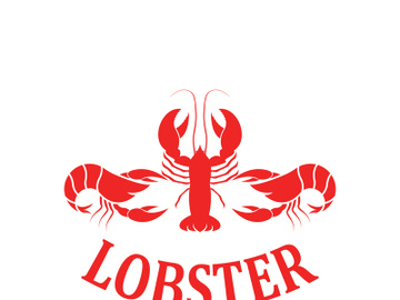 Lobster logo design template vector preview picture