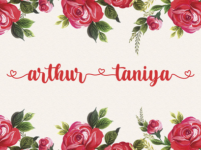 Arthur Taniya - Lovely Calligraphy Font