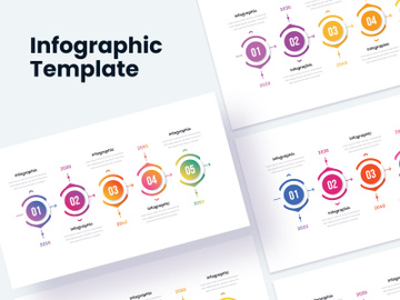 Infographic elements with 5 steps preview picture
