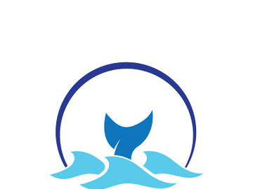 Ocean water wave wave logo design. preview picture