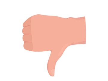 Dislike semi flat color vector hand gesture preview picture