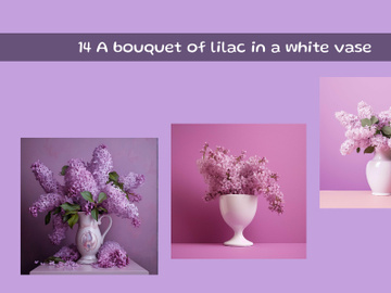 A bouquet of lilac in a white vase preview picture