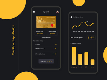 Credit card app design preview picture