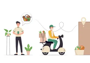 Order delivery illustration