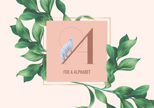 Template logo letters with animals set vector logotype.
