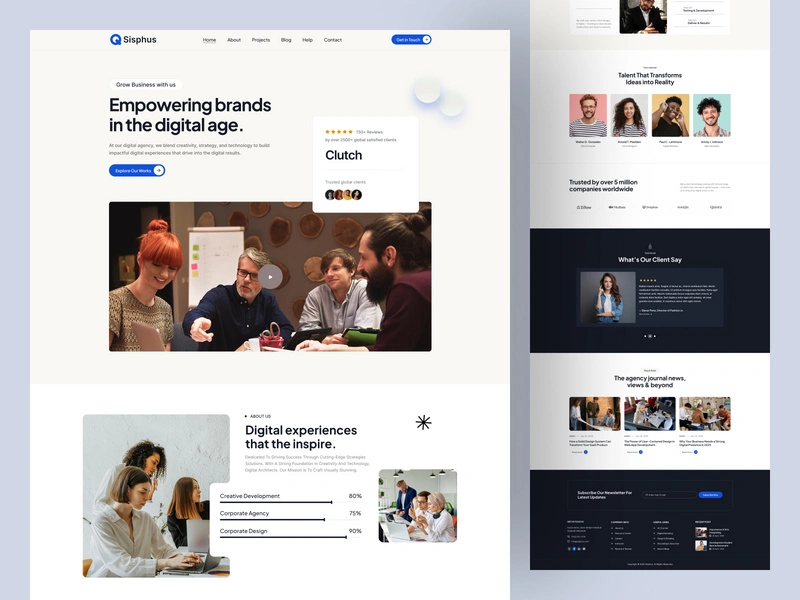 Sisphus - Digital Agency Landing Page