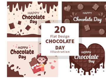 20 Happy Chocolate Day Illustration preview picture