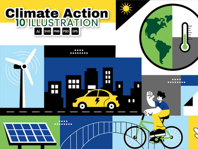 10 Climate Action Illustration